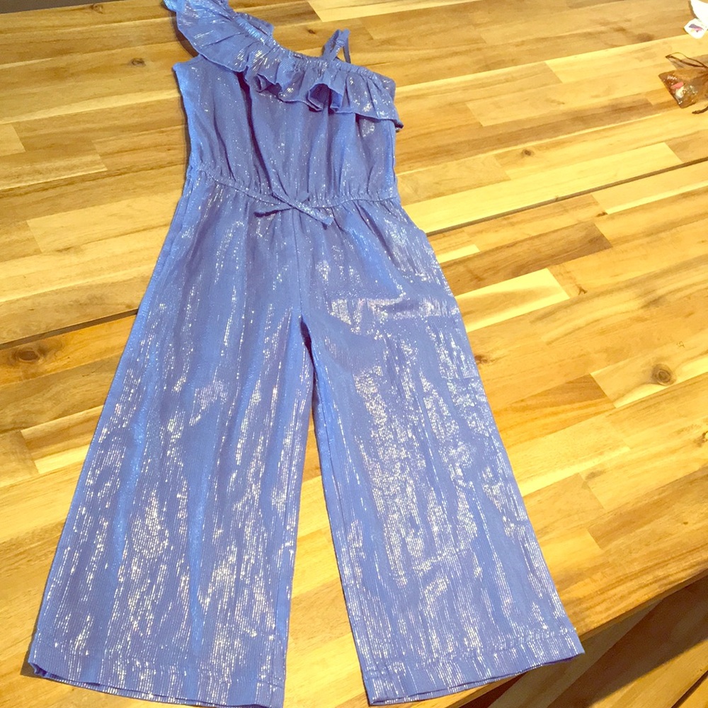 Girls’ blue/silver jumpsuit NWOT